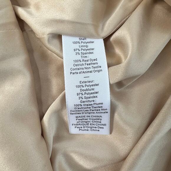 New Women’s Likely Bridges Dress With Ostrich Feathers Size 2 - Picture 9 of 11